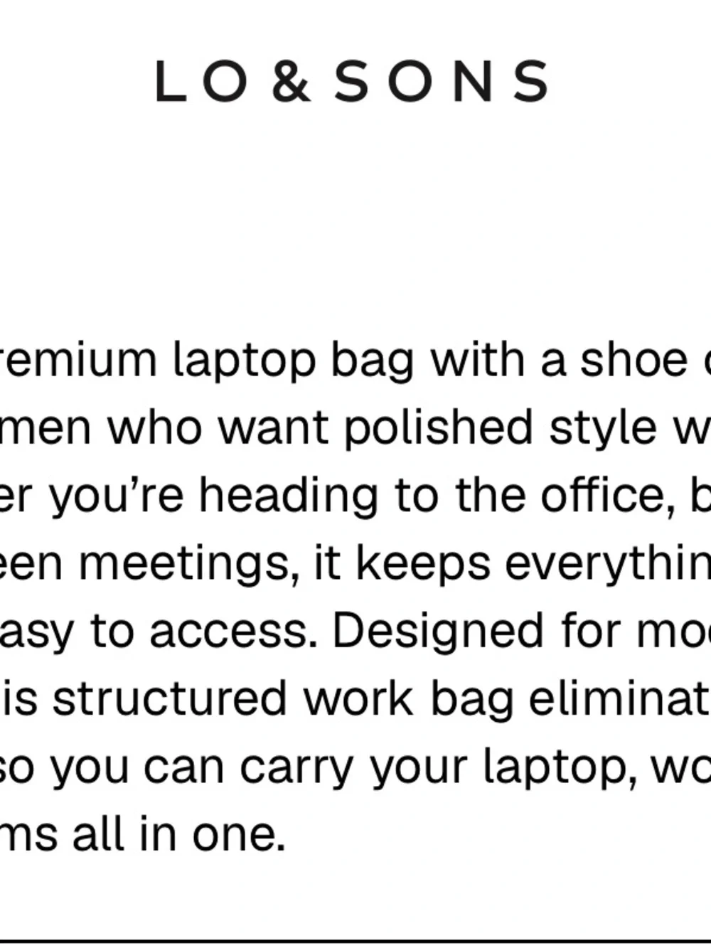 Lo & Sons spacious laptop